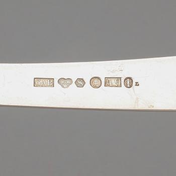SKEDAR, 10 delar, silver, "Rosenholm", GAB, Stockholm, omkring 1960. Totalvikt ca 465 g.