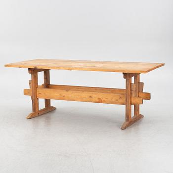 Pinewood table, first half of the 20th century.