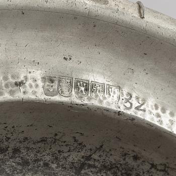 A group of six pewter dishes, different makers mark, most early 19th Century, Swedish/English.