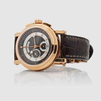 A Breguet Marine men's wristwatch. Serial no0 385, Chronograph, Ø 42 mm. Case and clasp in 18K gold.