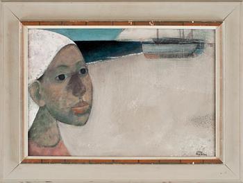 VEIKKO MARTTINEN, olja på pannå, signerad och otydligt daterad.