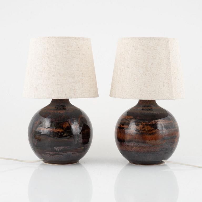 Carl-Harry Stålhane och Kent Eriksson, bordslampor, ett par, Designhuset, 1970-tal.