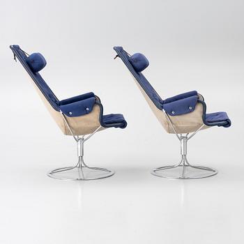 Bruno Mathsson, Armchairs, a pair, Jetson, Dux, second half of the 20th century.