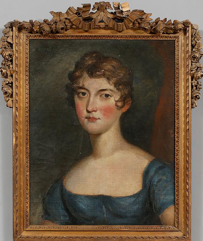 OKÄND KONSTNÄR, olja på duk, osignerad, omkring 1800-talets mitt.