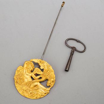 An Empire style table clock, late 19th century.