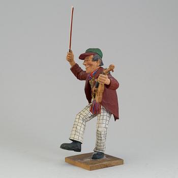 HERMAN ROSELL, a painted wood sculpture signed and dated 1938.