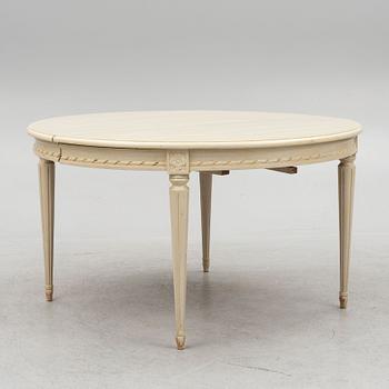 Dining group, Gustavian style, 11 pieces, second half of the 20th Century.