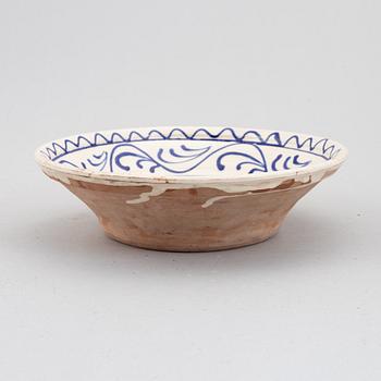 Three faience bowls, early 20th century.