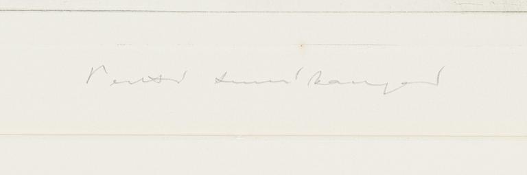 Pentti Lumikangas, torrnål, akvatint, signerad, numrerad 14/30 tpl'a.