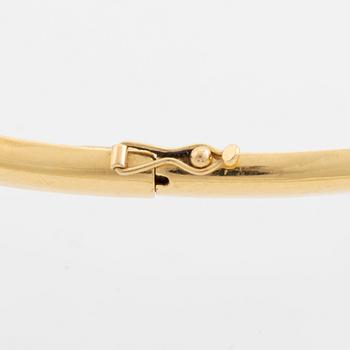 Collier 18K guld med fasettslipad kvarts och turmalin.