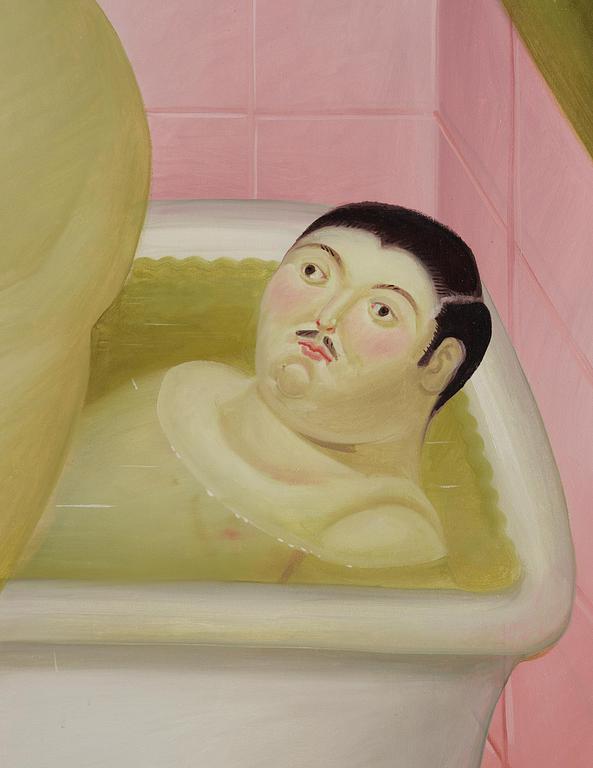 Fernando Botero, "El cuarto de baño".