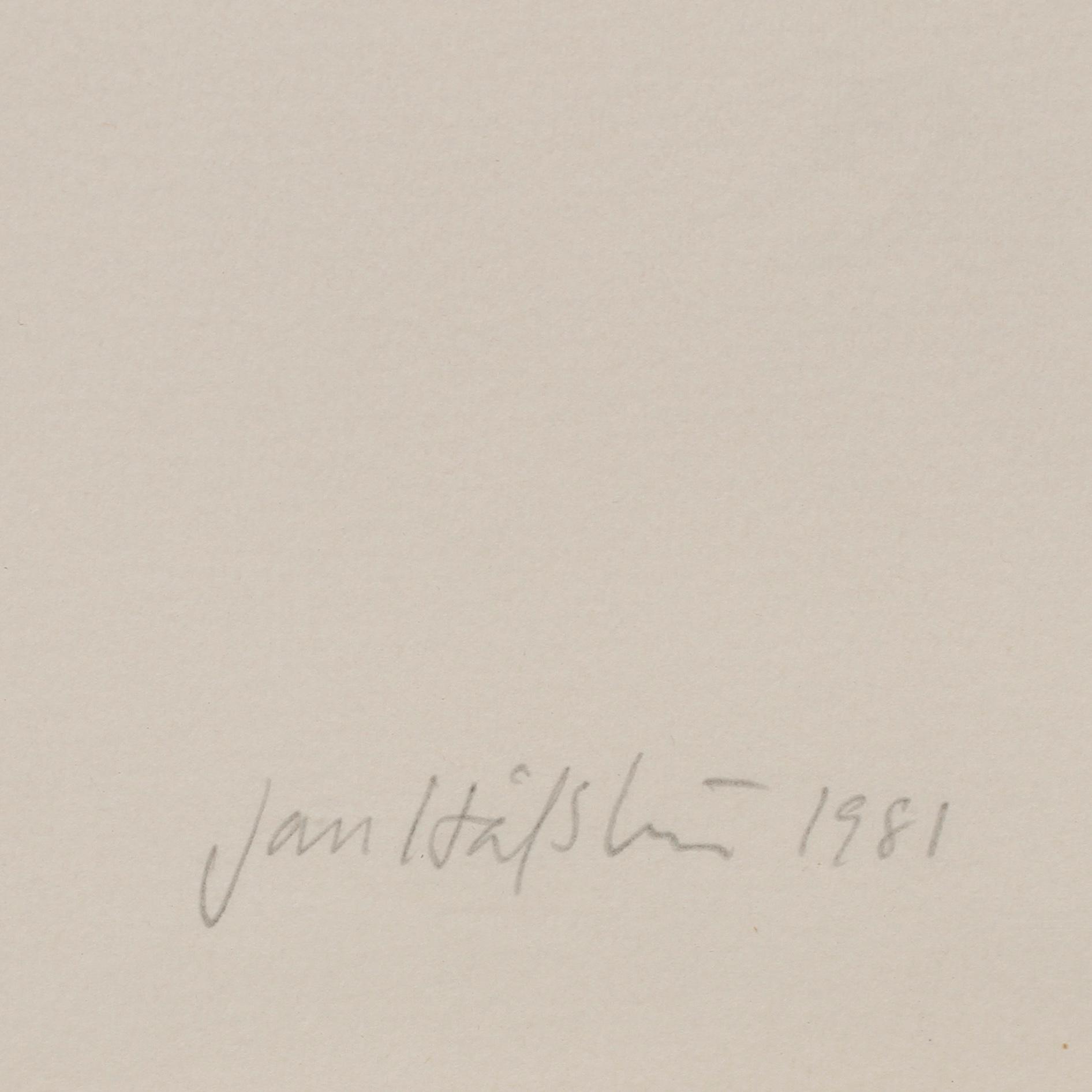 JAN HÅFSTRÖM, grafiskt blad med collage, signerat, numrerat AP och daterat 1981.