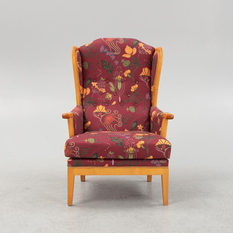 Carl Malmsten, a 'Husfadern' armchair, Sweden, jubilee model 1988.