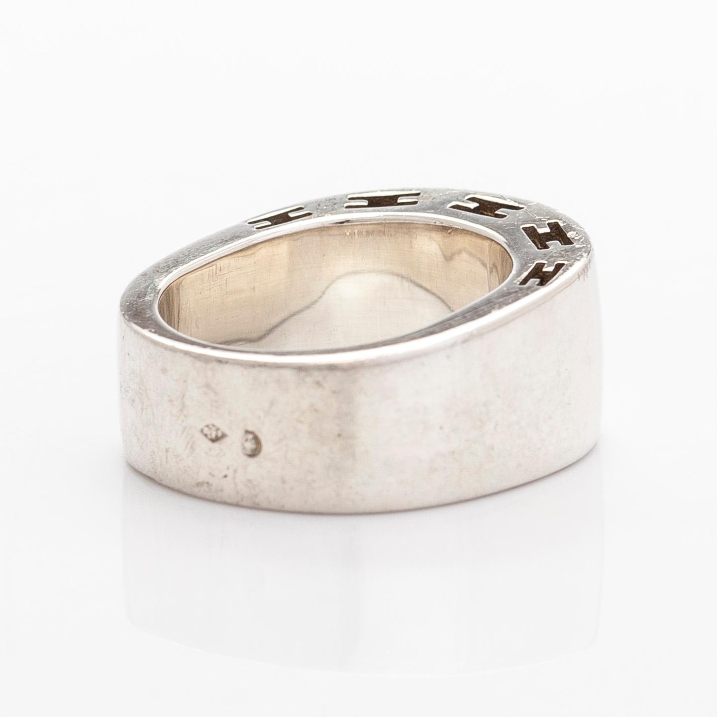 Hermès, ring, "Clarte", sterlingsilver.