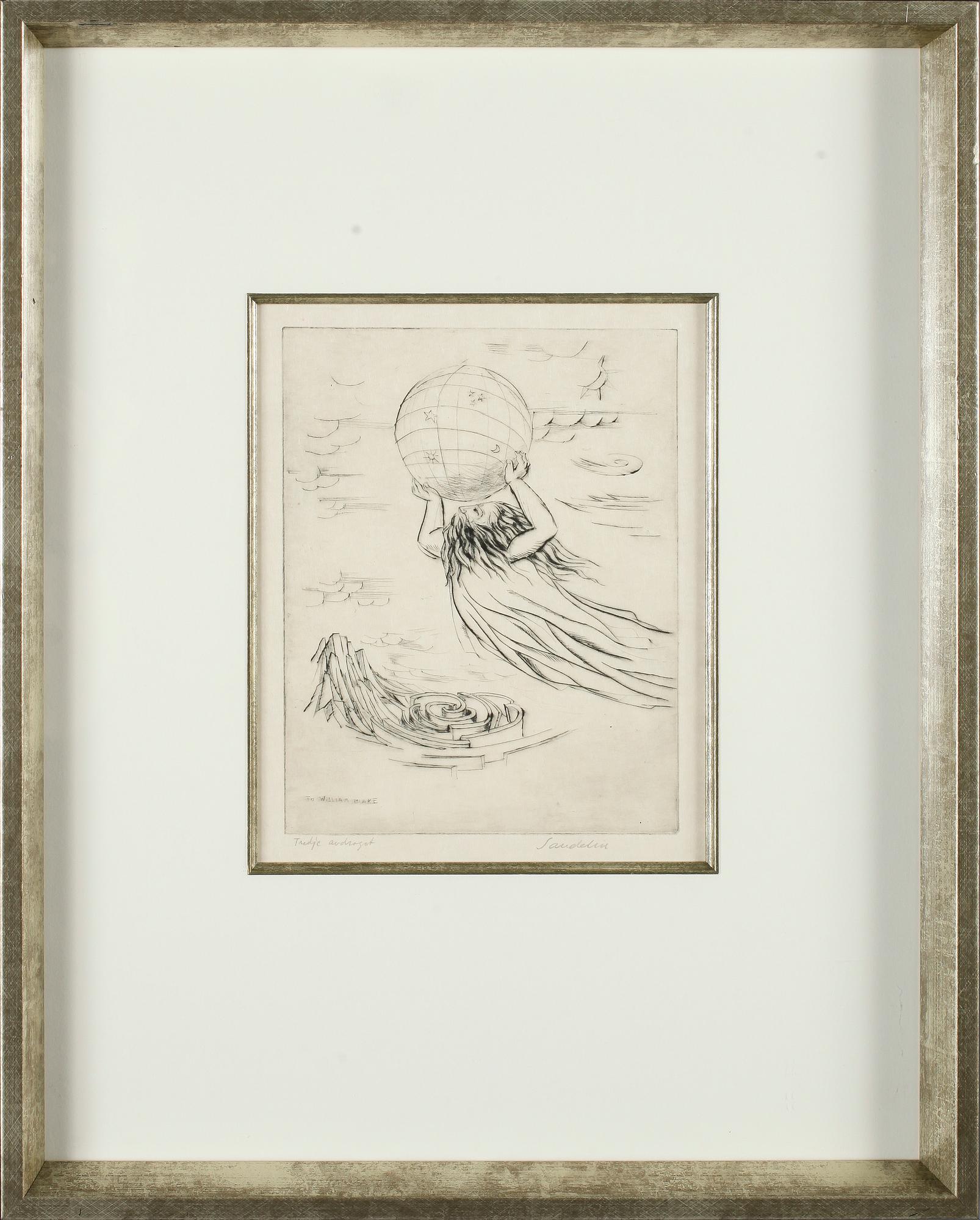 BÖRJE SANDELIN, 2 st, etsningar, signerade och numrerad 19/40 respektive märkt "Tredje avdraget".