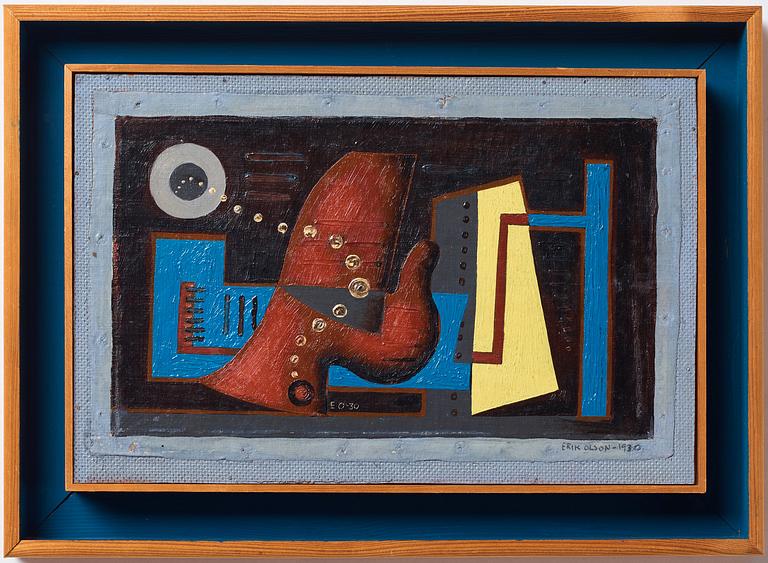 Erik Olson, ERIK OLSON, canvas laid on panel, signed EO and dated -30 and signed Erik Olson and dated 1930.