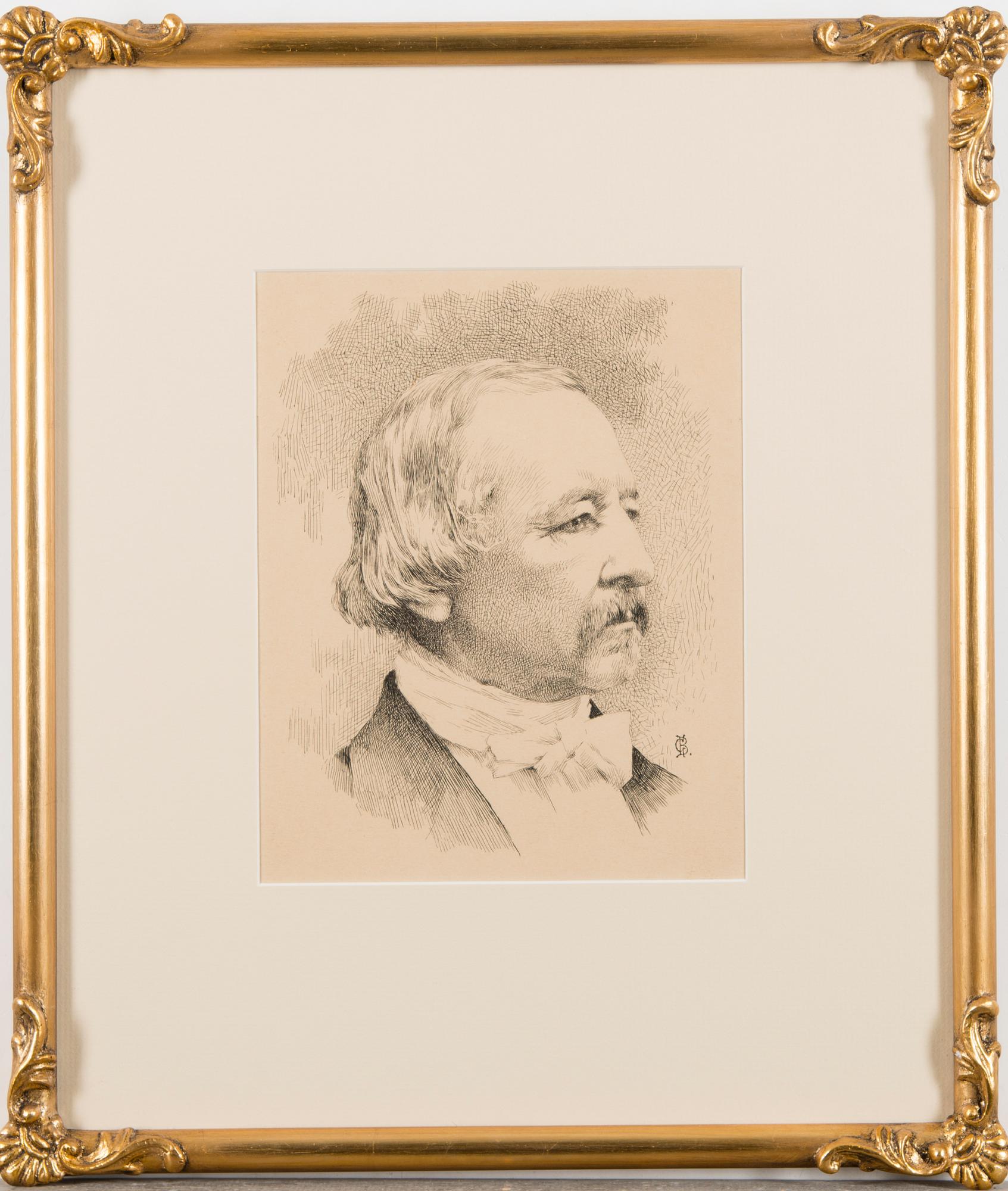 ink, signed with a monogram.