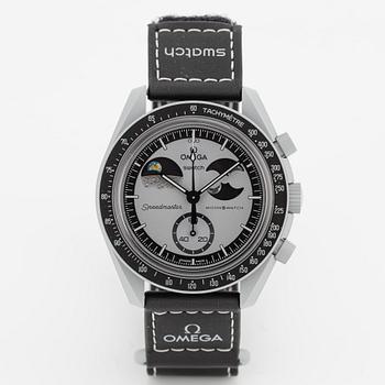 Omega/Swatch, MoonSwatch, Mission to Earthphase, kronograf, armbandsur, 42 mm.