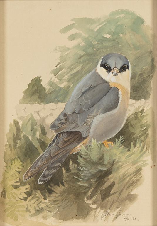 Lars Jonsson, watercolour, signbed and dated 11/9-76.