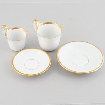 Bing & Grøndahl och Royal Copenhagen, te- och kaffeservis, 14 delar, Danmark.