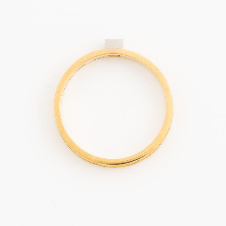 Björn Weckström, Ring, 18K gold with a round brilliant-cut diamond, Finland 1978. By Lapponia.