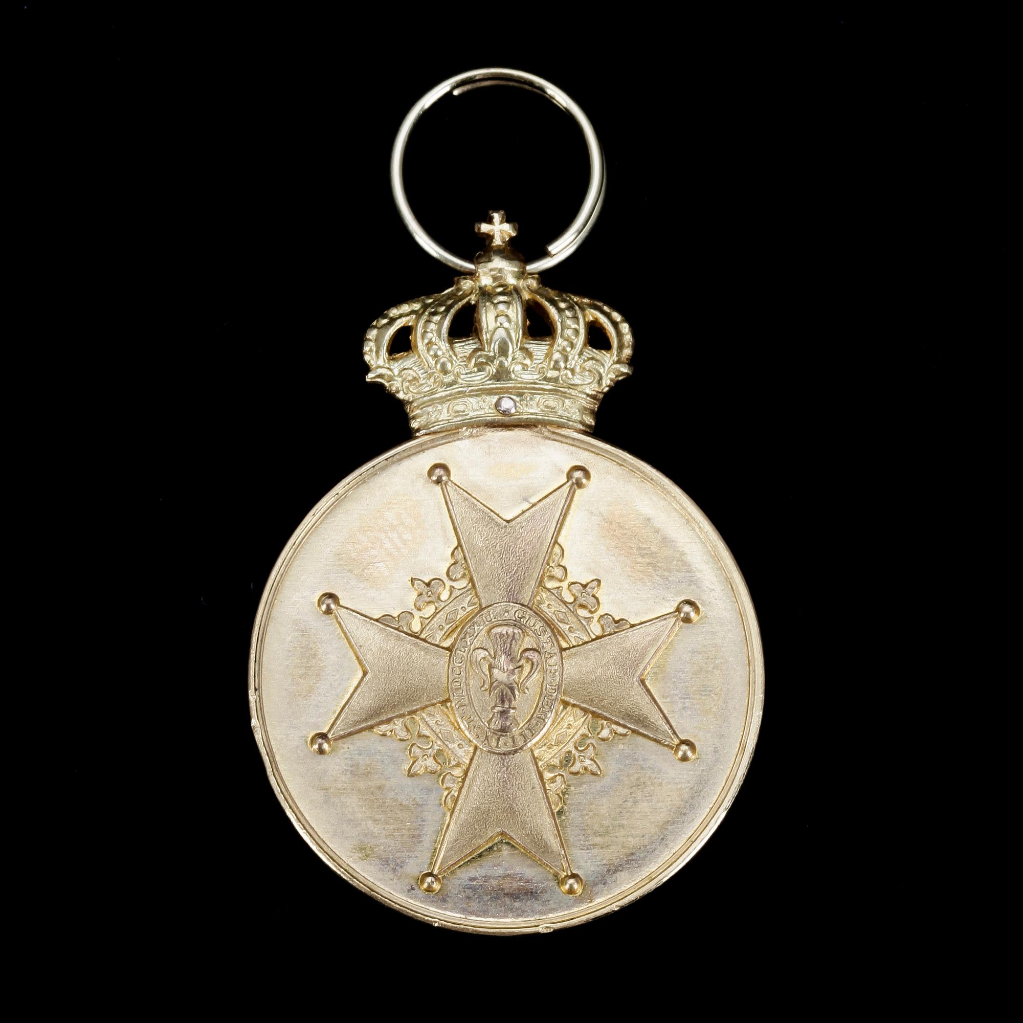 KUNGLIGA VASAORDENS MEDALJ, guld, Sverige 1973. Vikt ca 11 gram.