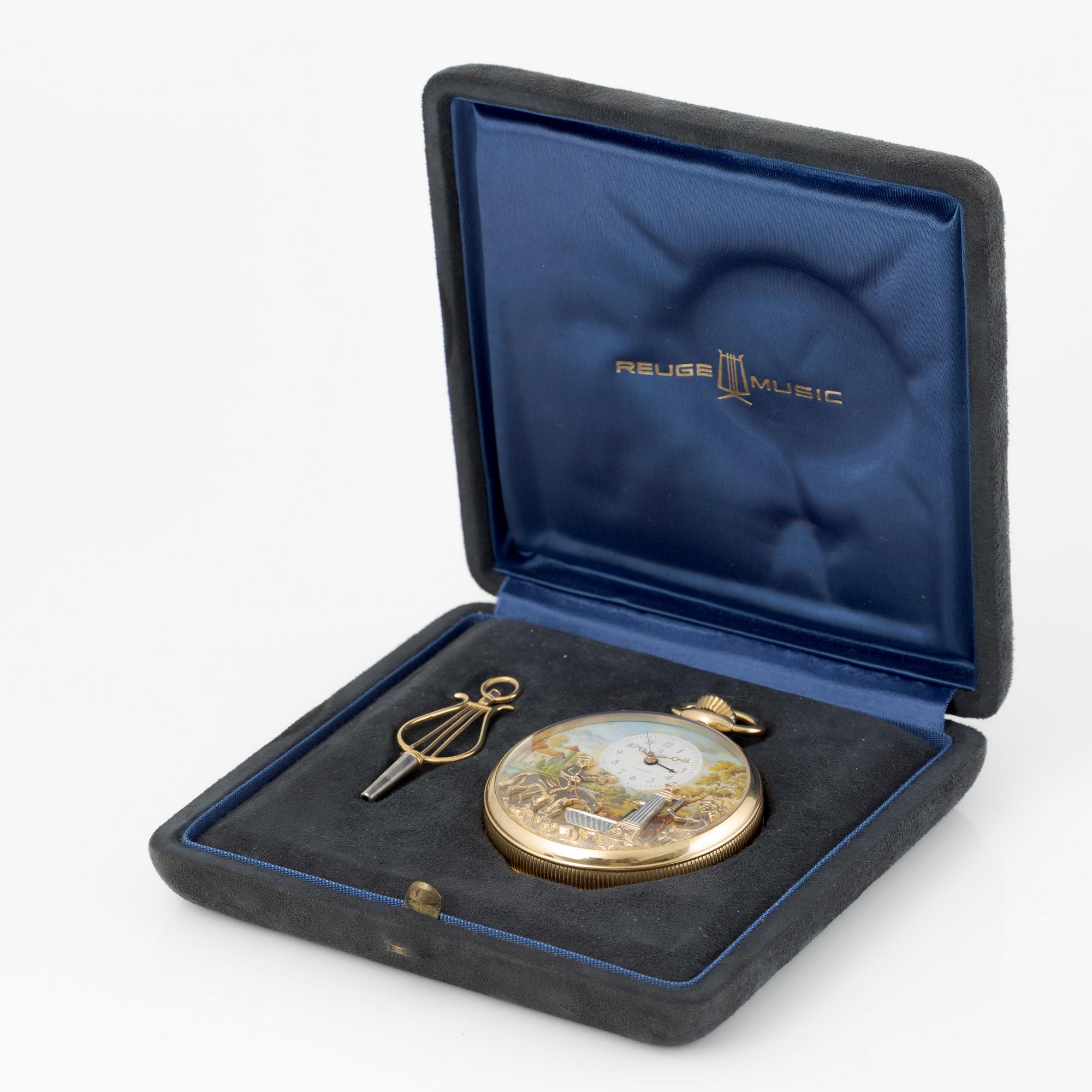 Reuge Music, Fickur/speldosa med rörliga figurer, Sainte-Croix, Schweiz, 1900-talets senare del.