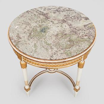 An 8-piece Gustavian style furniture set, late 19th century.