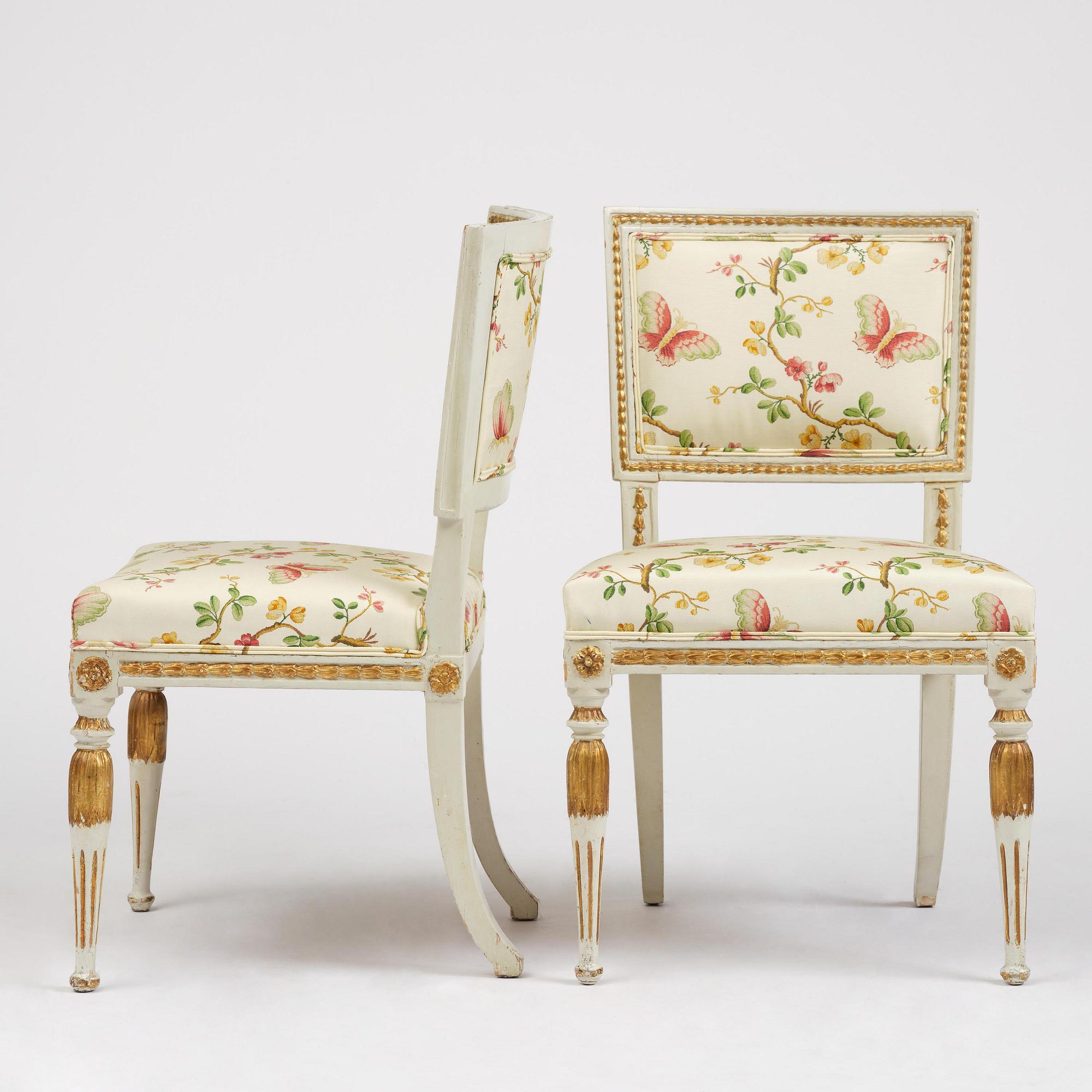 A set of four late Gustavian 'Sulla' chairs, Stockholm, circa 1800.