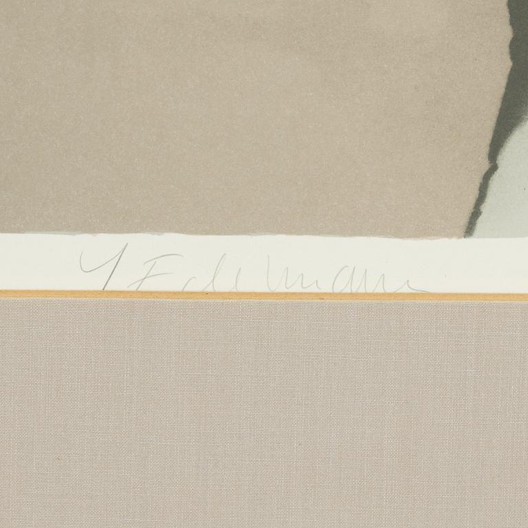 Yrjö Edelmann, färglitografi, signerad, E.A.