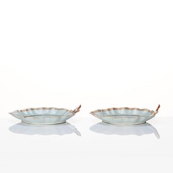 A part famille rose 'Chinese Export' service, Qing dynasty, Jiaqing (1796-1820).