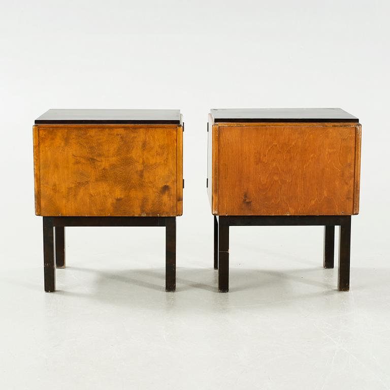 A pair of bedside tables from Nordiska Kompaniet made in the 1930s.
