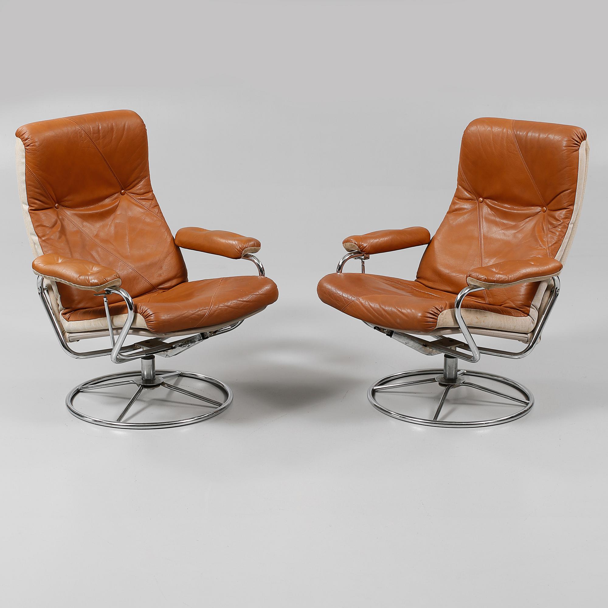 FÅTÖLJER, ett par, Sverige, 1960/1970-tal.