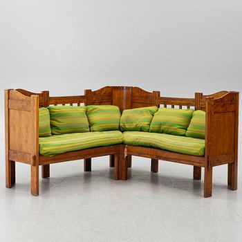 Lars Isreal Wahlman, a Jugend corner sofa, early 20th century.