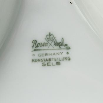 Lockurna Empire-stil Rosenthal 1900-talets mitt porslin.