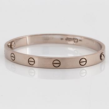 A Cartier "Love" bracelet in 18K white gold.