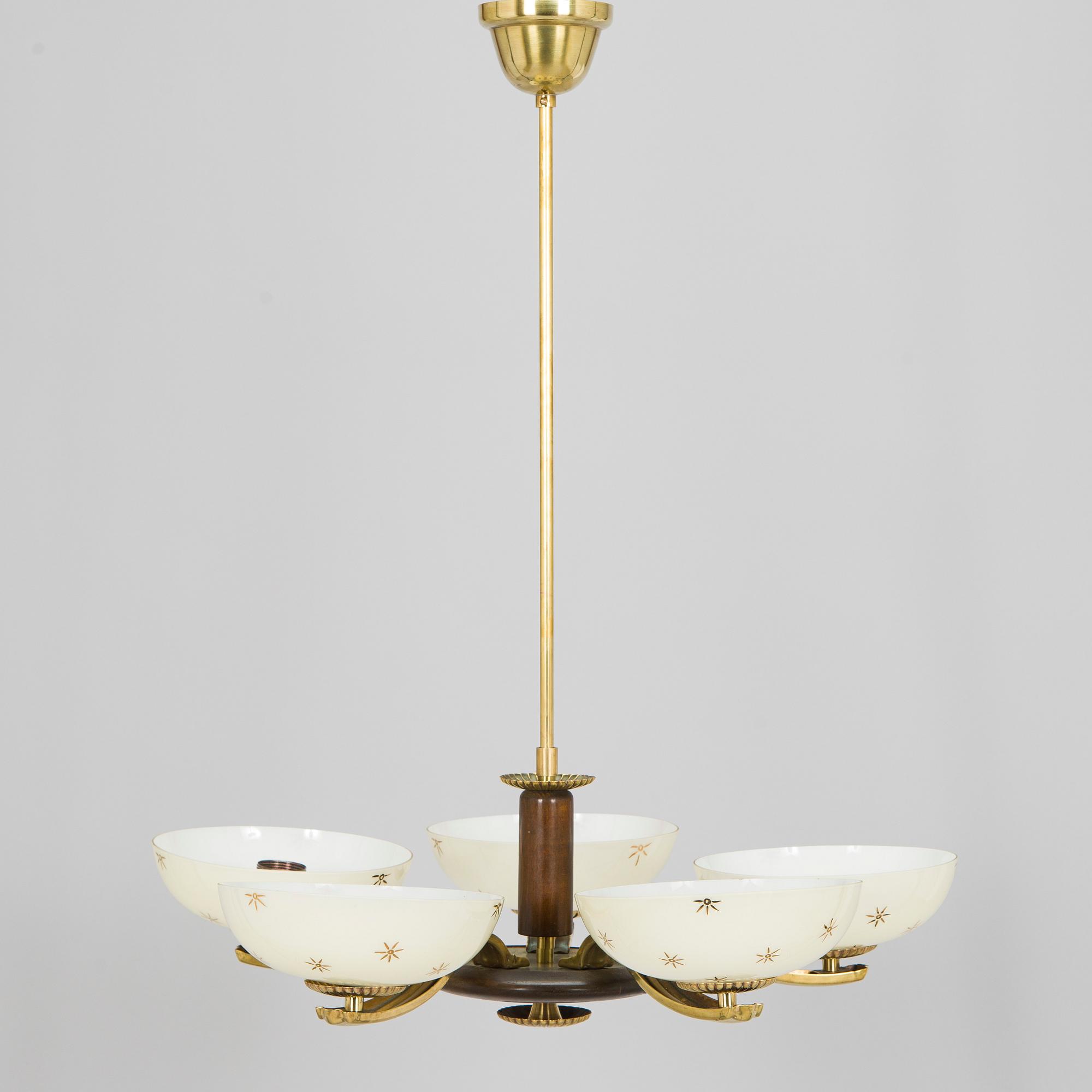 Paavo Tynell, taklampa modell 1260/5 Taito, 1930-tal.