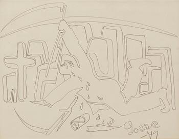 LARS ENGLUND, Pencil, 2, signed and dated -49.