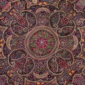 Antikt Rasht-broderi, norra Persien (Iran), omkring år 1900, Ca 145 x 145 cm.