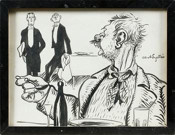 Albert Engström · ALBERT ENGSTRÖM, drawing, signed.