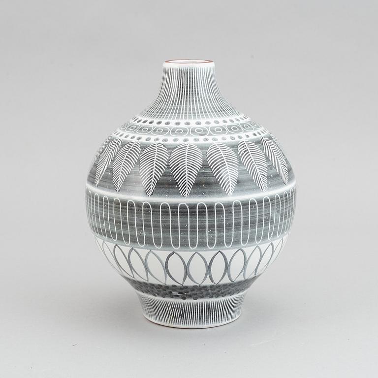 Ingrid Atterberg, Vase "Grafika", Upsala Ekeby, 1950's.