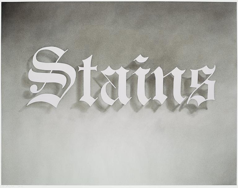 Ed Ruscha, "Stains".