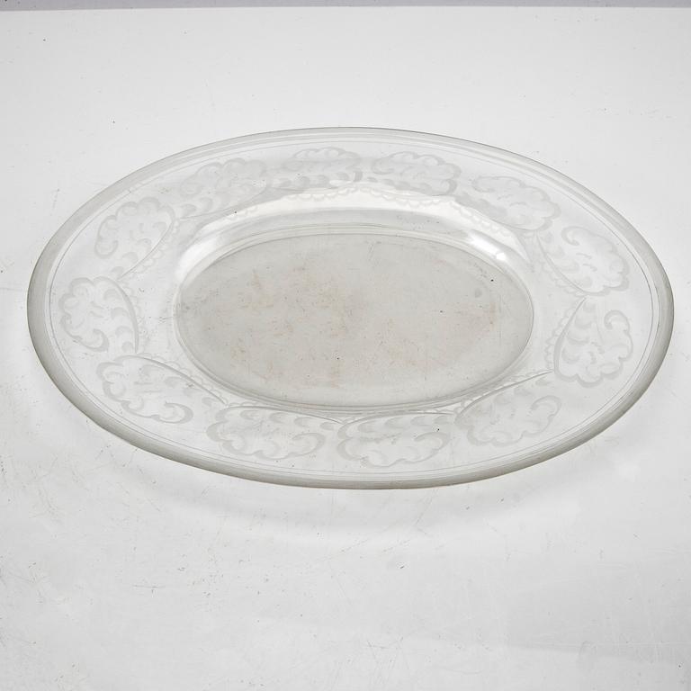 Simon Gate, bowl with plate Orrefors 1929.