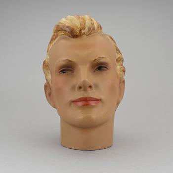 FACE, plaster, 1930/40s, stamped with "Marcel".