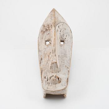 Masker, 3 st, enligt uppgift Fang, Gabon samt BWA, Burkina Faso, 1900-talets andra hälft.