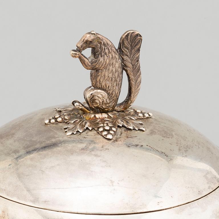 ADOLF ZETHELIUS, an Empire silver coffee pot from Stockholm, 1816.