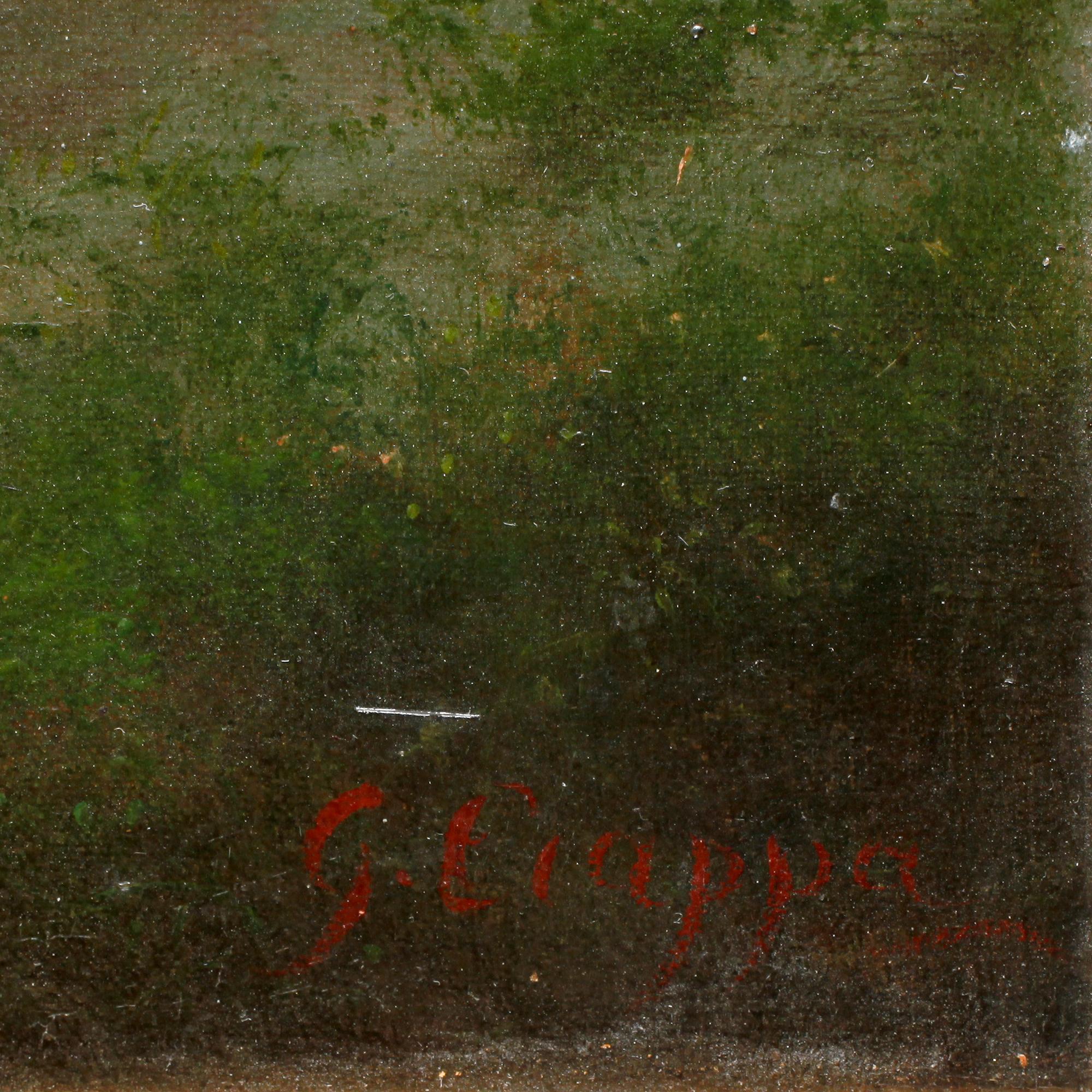 OKÄND KONSTNÄR, olja på duk. Bär sign G. Ciappa. 1800-tal.