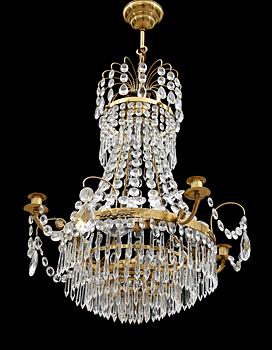 LJUSKRONA, empirestil, 1900-talets mitt. Höjd ca 60 cm.