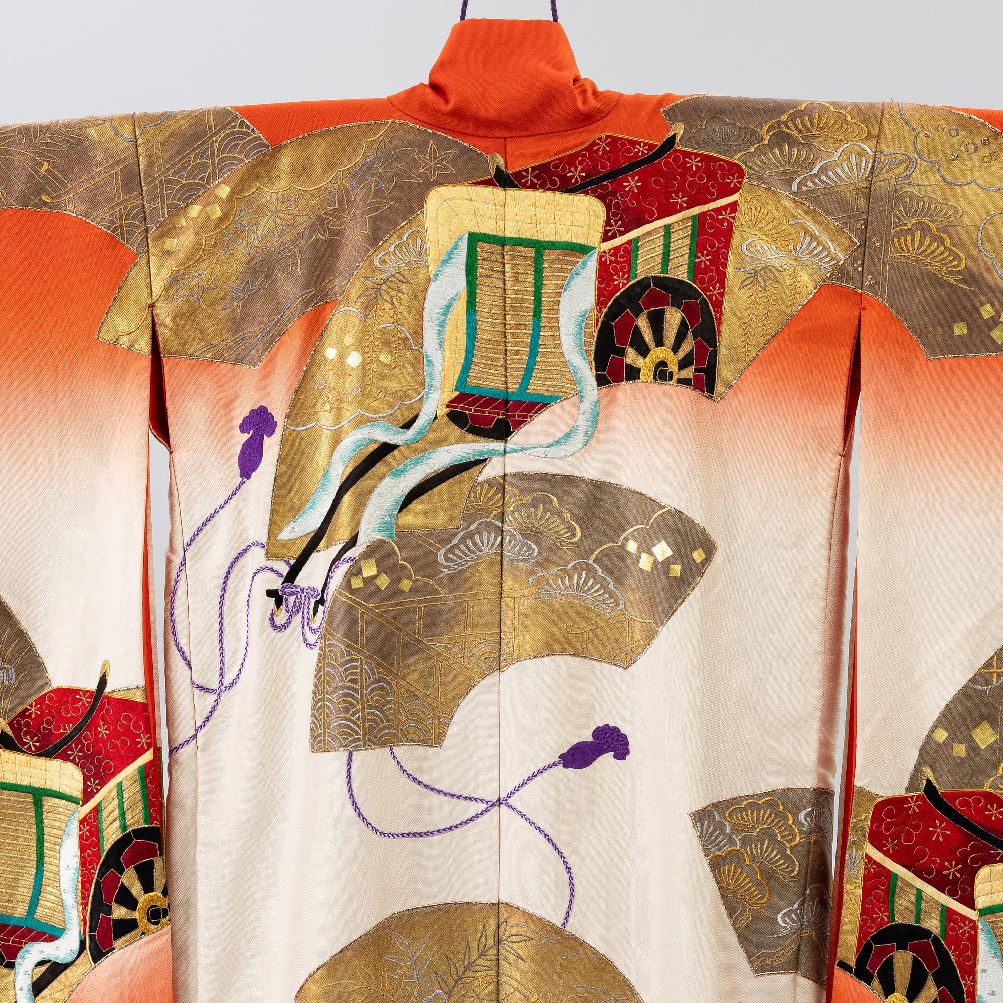 A Japanese brocade kimono, 1980s.