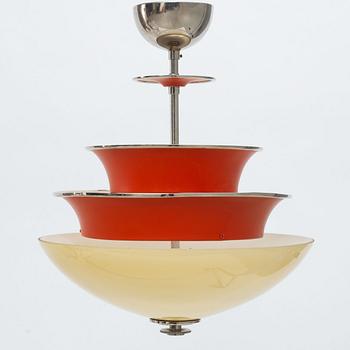 Erik Tidstrand, a ceiling lamp model "28973", Nordiska Kompaniet, 1930s.